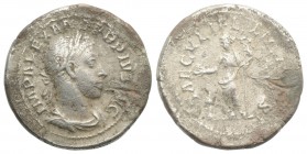 Severus Alexander (222-235). Fake Denarius (21mm, 4.46g, 5h). Rome. IMP ALEXANDER PIVS AVG, Laureate and draped bust r. R/ SAECVLI FELICITAS, Felicita...