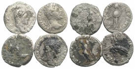 Lot of 4 Roman Imperial AR Denarii, including Hadrian, Septimius Severus and Severus Alexander, to be catalog. Lot sold as it, no returns