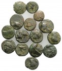 Lot of 15 Greek Æ coins, to be catalog. Lot sold as it, no returns