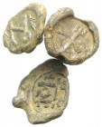 Lot of 3 Greek-Roman PB Seals, to be catalog. Lot sold as it, no returns