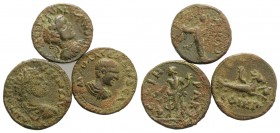 Mysia, Parium, lot of 3 Roman Provincial Æ coins, to be catalog. Lot sold as it, no returns