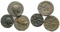 Seleucis and Pieria, Antioch. Lot of 3 Roman Provincial Æ coins, to be catalog. Lot sold as it, no returns