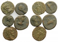 Lot of 5 Roman Provincial Æ coins, to be catalog. Lot sold as it, no returns