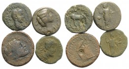 Lot of 4 Roman Provincial Æ coins, to be catalog. Lot sold as it, no returns