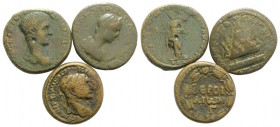 Lot of 3 Roman Provincial Æ coins, to be catalog. Lot sold as it, no returns