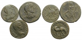 Lot of 3 Roman Provincial Æ coins, to be catalog. Lot sold as it, no returns