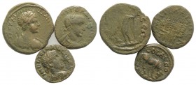 Lot of 3 Roman Provincial Æ coins, to be catalog. Lot sold as it, no returns