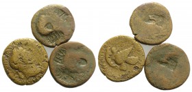 Lot of 3 Roman Æ coins with countermarks, to be catalog. Lot sold as it, no returns