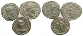 Lot of 3 Roman Imperial Denarii, including Septimius Severus and Julia Domna. Lot sold as it, no returns