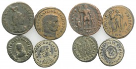 Lot of 4 Late Roman Æ coins, to be catalog. Lot sold as it, no returns