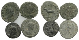 Lot of 4 Late Roman Æ coins, to be catalog. Lot sold as it, no returns