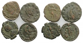 Lot of 4 Late Roman Æ coins, to be catalog. Lot sold as it, no returns