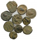 Lot of 10 Late Roman and Byzantine coins, to be catalog. Lot sold as it, no returns