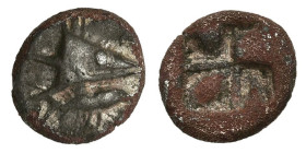 Greek
MYSIA. Kyzikos. (550-500 BC)
AE Hemiobol (7.82mm 0.42g)