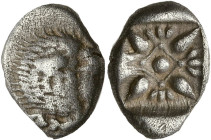 Greek
IONIA. Miletos. (Late 6th-early 5th centuries BC).
AR Diobol (11.2mm 1.16g)