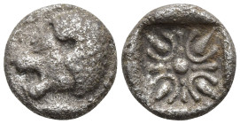 Greek
IONIA. Miletos. (6th-5th centuries BC).
AR Obol (11.9mm 0.75g)