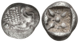 Greek
IONIA. Miletos. (Late 6th-early 5th centuries BC).
AR Diobol (12mm 1.04g)