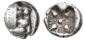 Greek
IONIA. Miletos. (Late 6th-early 5th centuries BC).
AR Diobol (10.1mm 1.12g)