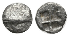 Greek
MYSIA. Kyzikos. (Circa 520-480 BC).
AR Hemiobol (8.41mm 0.39g)
