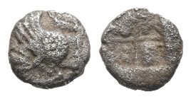 Greek
IONIA. Klazomenai. (Circa 500-480 BC).
AR Tetartemorion (5.91mm 0.21g)