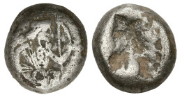Greek
ACHAEMENID EMPIRE. Time of Darios I to Xerxes II (485-420 BC). Sardes.
AR Siglos (13.7mm 5.19g)