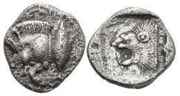 Greek
MYSIA. Kyzikos. (450-400 BC)
AR Diobol (14.5mm 1.08g)