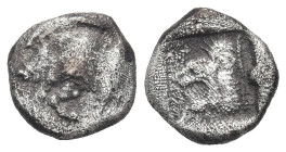 Greek
MYSIA. Kyzikos. (Circa 450-400 BC).
AR Diobol (10.59mm 1.08g)