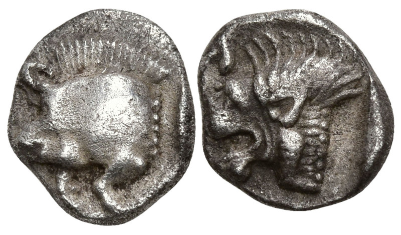 Greek
MYSIA. Kyzikos. (450-400 AD)
AR Obol (11.2mm 0.79g)