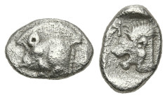 Greek
MYSIA. Kyzikos. (Circa 450-400 BC).
AR Obol (7.67mm 0.77g)