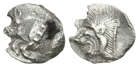 Greek
MYSIA. Kyzikos. (Circa 450-400 BC).
AR Obol (10.96mm 0.58g)
