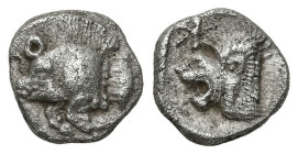 Greek
MYSIA. Kyzikos (450-400 BC)
AR Obol (9.34mm 0.74g)