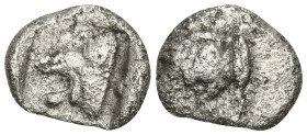 Greek
MYSIA. Kyzikos. (450-400 BC)
AR Hemiobol (7.5mm 0.44g)