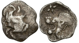 Greek
MYSIA. Kyzikos. (450-400 BC)
AR Hemiobol (9.8mm 0.38g)