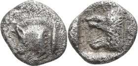 Greek
MYSIA. Kyzikos. (450-400 BC)
AR Hemiobol (10.2mm 0.46g)