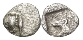 Greek
MYSIA. Kyzikos. (450-400 BC)
AR Hemiobol (7.3mm 0.28g)