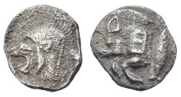 Greek
MYSIA. Kyzikos. (450-400 BC)
AR Obol (11.64mm 0.92g)
