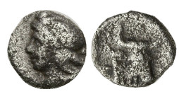 Greek
MYSIA. Kyzikos. (Circa 450-400 BC).
AR Hemiobol (6.67mm 0.32g)