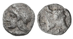 Greek
MYSIA. Kyzikos. (450-400 BC)
AR Hemiobol (7.11mm 0.38g)