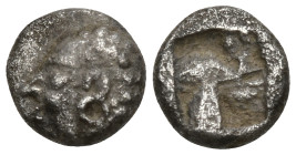 Greek
IONIA. Kolophon. (6th century BC)
AR Hemiobol (8.6mm 0.44g)