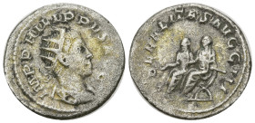 Roman Imperial
Philip II (244-247 AD). Rome
AR Antoninianus (23.65mm .62g)