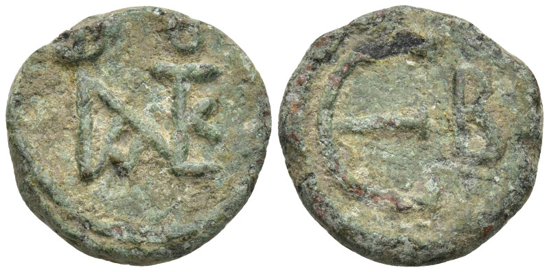 Byzantine
Justin II (565-578 AD). Constantinople
AE Pentanummium (18mm 1.83g)