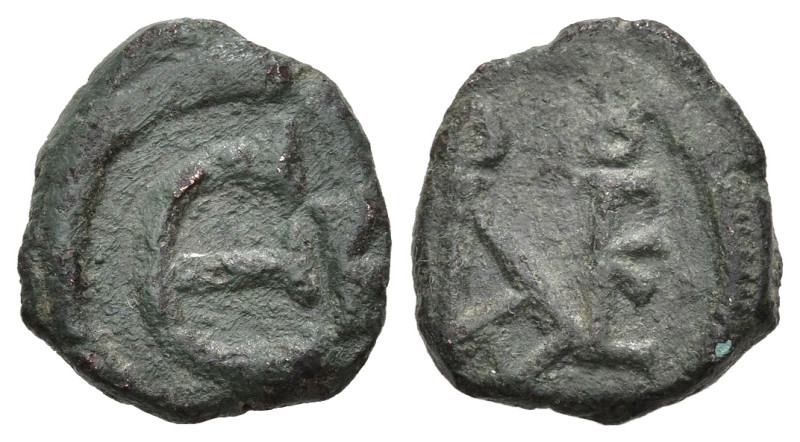 Byzantine
Justin II (565-578 AD). Kyzikos
AE Pentanummium (17.2mm 1.77g)