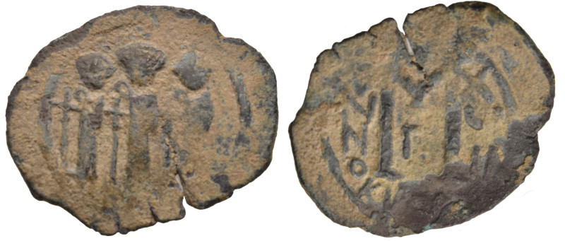 Byzantine
Heraclius, with Martina and Heraclius Constantine (610-641 AD). Kyzik...