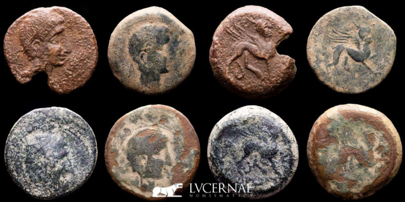 Ancient Hispain - Lot comprising four (4) coins:

4 x CASTULO (Cazlona, Jaén). 1...