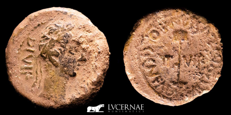 Roman Hispania, Provincial - Augustus. Semis (5.25 g 22 mm.). Minted in Caesar A...