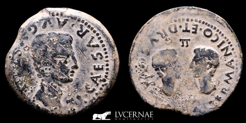 Roman Empire - Tiberius Æ dupondius (24,94 g., 35 mm.), Acci (Guadix) Colonia Iu...