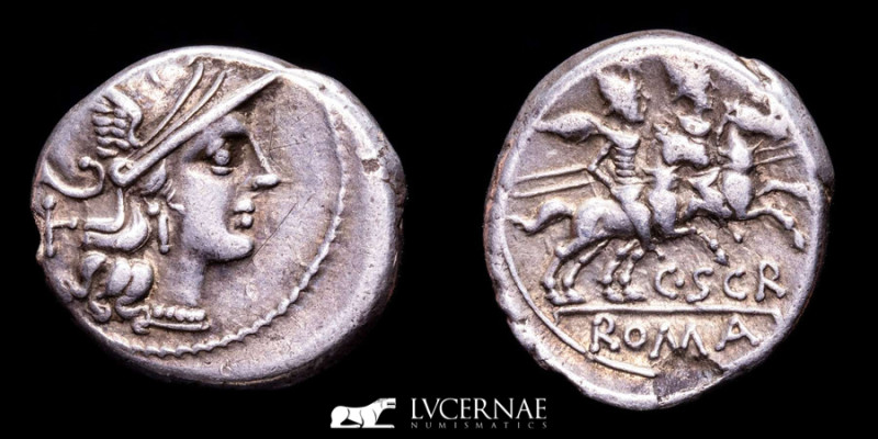 Roman Republic. - C. Scribonius. - Silver denarius (4.19 g. 19 mm.) 
Minted in R...