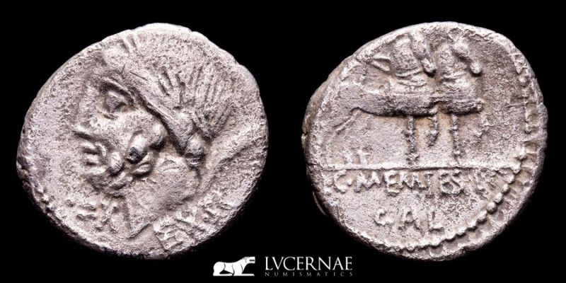 Roman Republic - L. and C. Memmius L. f. Galeria. Silver Denarius. (3,63 g. 17 m...