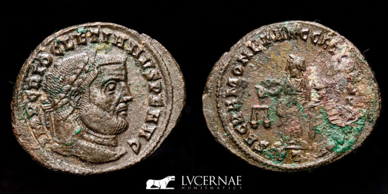 Roman Empire - DIOCLETIAN (284-305 A.D.). Æ Follis (8.91 g., 30 mm.).Ticinum min...