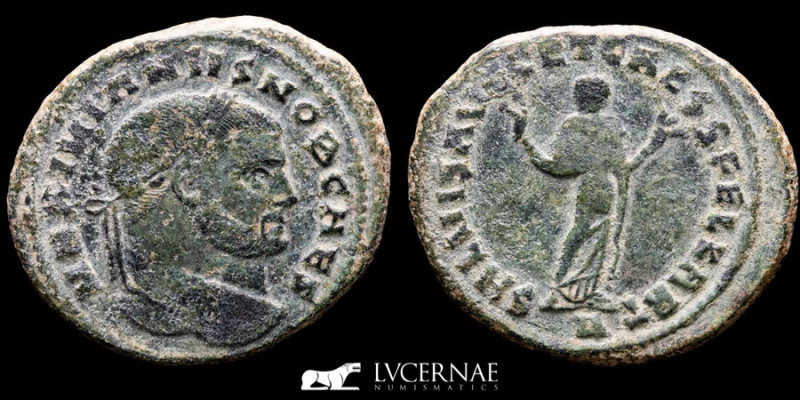 Roman Empire - Galerius as Caesar - Æ Large Follis (9,48 g., 29 mm). Carthage, c...